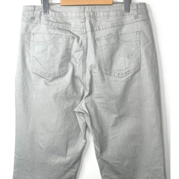 FDJ French Dressing Womens Jeans Olivia Straight Leg Stretch Light Gray Size 16 - Picture 5 of 16